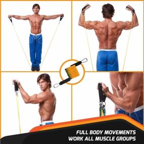 img 4 attached to Get Fit Anywhere With WODFitters Resistance Bands: 11-Piece Portable Home Gym In A Bag