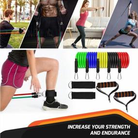 img 3 attached to Get Fit Anywhere With WODFitters Resistance Bands: 11-Piece Portable Home Gym In A Bag
