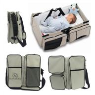travel portable bassinet 3 in 1 diaper bag travel baby bed and portable changing station, multipurpose baby diaper tote bag bed upgraded version logo