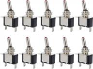 justech 10pcs 12v 20a led light rocker toggle switch on/off toggle spst switch with red color for car truck boat atv logo