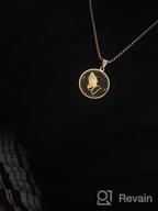img 1 attached to Stainless Steel Praying Hands Coin Medal Pendant Necklace - HZMAN Serenity Prayer Cross review by Michael Reddy