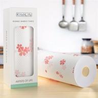 🌸 kitchlife bamboo reusable paper towels - eco-friendly kitchen roll for sustainable living, washable & recycled, zero waste, sakura design logo