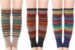3 pairs women's knit leg warmers - winter boho socks for girls | zmart leg warmers logo
