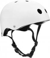 high-ventilation skateboard bike helmet for adults, youth, kids, men & women - roller skating scooter cycling logo