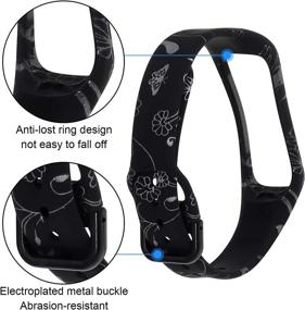 img 3 attached to 3 Pack Pattern Replacement Bands Compatible With Samsung Galaxy Fit 2 SM-R220 Band For Women Men Classic Waterproof Sport Watch Band Strap Wristband For Galaxy Fit 2 Smart Watch