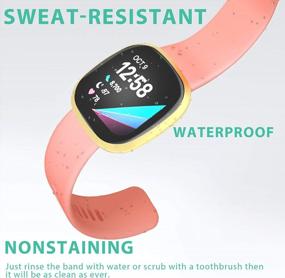 img 3 attached to Upgrade Your Fitbit With IBREK 4-Pack Bands: Comfortable And Durable Replacement Wristbands For Women And Men