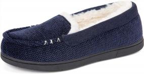 img 1 attached to Winter Lined Chenille Moc Slipper For Women By RockDove
