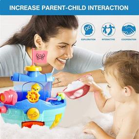 img 1 attached to Entertaining Toddler Bath Toy Boats Set - 2 Fun-Filled Bathtub Water Toys for Boys and Girls by FUN LITTLE TOYS