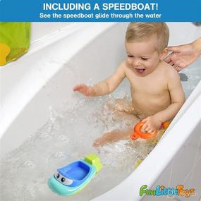 img 2 attached to Entertaining Toddler Bath Toy Boats Set - 2 Fun-Filled Bathtub Water Toys for Boys and Girls by FUN LITTLE TOYS
