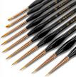 10-piece professional detail paint brush set for miniature painting with comfortable grip handles - ideal for acrylic, watercolor, oil, models, and warhammer 40k logo