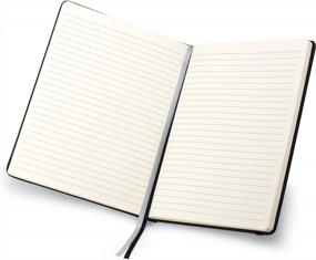 img 2 attached to Samsill Large Hardbound Writing Notebook - 7.5X10 Inches, 120 Ruled Sheets (240 Pages), Black