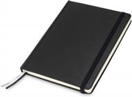 samsill large hardbound writing notebook - 7.5x10 inches, 120 ruled sheets (240 pages), black logo