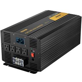 img 4 attached to 🔌 VEVOR 3000W Pure Sine Wave Power Inverter, 24V DC to 120V AC Car Inverter, USB Port LCD Display Remote Controller, AC Outlets (GFCI), for RV Truck Car Solar System Travel Camping