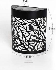 img 3 attached to Black Bird Dusk To Dawn Solar Wall Lights - Perfect Outdoor Porch Lights (2-Pack)