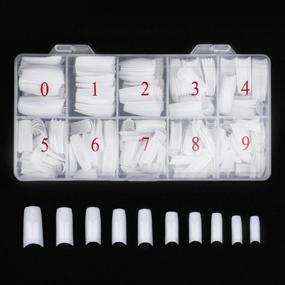 img 4 attached to 500Pcs White French Acrylic Nail Tips Artificial False Tip For Manicure Salons & Home DIY