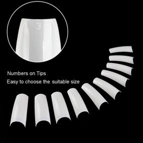 img 2 attached to 500Pcs White French Acrylic Nail Tips Artificial False Tip For Manicure Salons & Home DIY