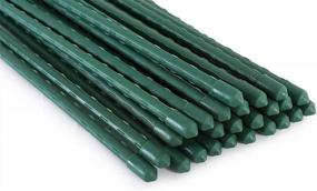 img 4 attached to Pack Of 25 Steel Plant Stakes - TINGYUAN 60 Inches Garden Stakes For Strong Support