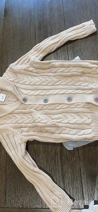 img 1 attached to Feidoog Baby Boys V-Neck Cardigan Crochet Sweater Knit Button Pullover Sweatshirt Toddler review by Roger Sanders