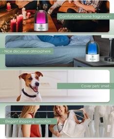 img 1 attached to 60Ml Cold Air Nebulizing Scent Diffuser Machine For Home, App Control With Colors Lights, 300-500 Sq.Ft Coverage For Bedroom Office Living Room Shop