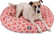 🐾 majestic pet coral links large round pet bed: ultimate comfort and style for your furry friend logo