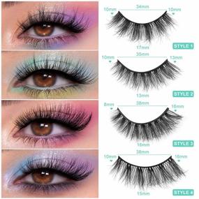 img 3 attached to 😍 Get Alluring Eyes with MAGEFY 20 Pairs: 4 Styles of Handmade, Fluffy False Eyelashes - Natural Look Faux Mink Lashes Pack