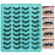 😍 get alluring eyes with magefy 20 pairs: 4 styles of handmade, fluffy false eyelashes - natural look faux mink lashes pack logo