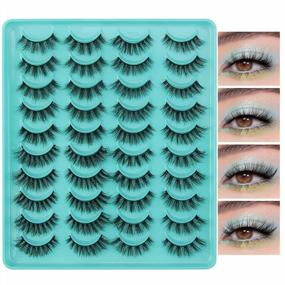 img 4 attached to 😍 Get Alluring Eyes with MAGEFY 20 Pairs: 4 Styles of Handmade, Fluffy False Eyelashes - Natural Look Faux Mink Lashes Pack