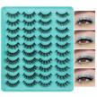 😍 get alluring eyes with magefy 20 pairs: 4 styles of handmade, fluffy false eyelashes - natural look faux mink lashes pack logo