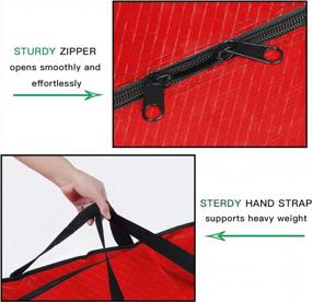 img 2 attached to 9Ft Christmas Tree Storage Bag - Reinforced Handles, Dual Zipper & Waterproof Material For Protection From Dirt & Moisture | SHareconn Red Tote