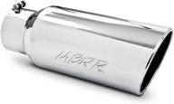 🔥 mbrp t5127 7" o.d. rolled end exhaust tip (t304): premium quality exhaust enhancement logo