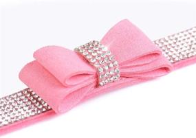 img 2 attached to 🐶✨ BONAWEN Crystal Dog Collar with Rhinestone Bow Tie - Stylish Bling Puppy Collars for Small Dogs