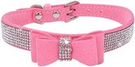 🐶✨ bonawen crystal dog collar with rhinestone bow tie - stylish bling puppy collars for small dogs logo