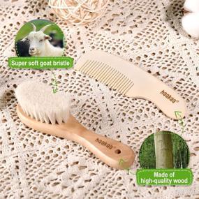 img 3 attached to 🍼 Haakaa Soft Bristle Wooden Baby Hair Brush | Prevents Cradle Cap | Natural Goat Bristles | Ideal Baby Registry Gift