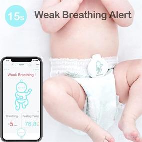 img 1 attached to Sense-U Baby Breathing Monitor 3: Advanced Monitoring of Infant 👶 Breathing Movement, Rollover, Temperature, Humidity, with Real-time Alerts from Anywhere, Green