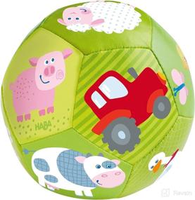 img 2 attached to 🎾 HABA Baby Ball on The Farm 4.5" for Babies 6 Months and Up: A Perfect Toy for Little Ones!