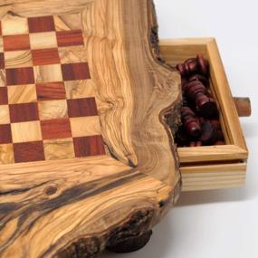 img 2 attached to Rustic Red Olive Wood Chess Set - Luxury Edition - Деревянный шахматный набор