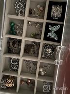 img 1 attached to Misaya Large Acrylic Earring Jewelry Organizer With 4 Drawers - Perfect Birthday & Christmas Gift! review by Reggie Stewart