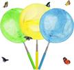 get your kids excited about nature with colorful extendable butterfly fishing nets - 3 pack! logo