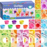 28 pcs valentines day gifts for kids classroom - play dough, cards exchange party favors boys girls preschoolers logo