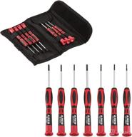 ares 70600-7-piece precision screwdriver set with s2 steel shafts - includes phillips sizes 00, 0, & 1 - slotted sizes 1.5, 2.0, 2.4 & 3.0mm - comes with handy storage pouch for convenience логотип