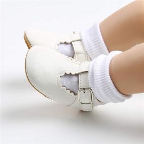 img 3 attached to CAKOPEN Anti Slip Toddler Walking Princess Girls' Shoes via Flats