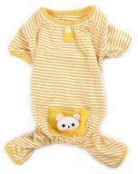 🐾 soft cotton pet dog pajamas shirt jumpsuit - cute overall for play and sleep - doggy and cat stripe apparel логотип