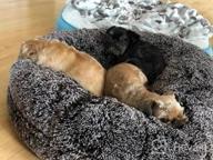 img 1 attached to Extra Plush Faux Fur Dog Bean Bed - Bessie & Barnie Bagel Circle Waterproof Dog Bed With Removable Washable Cover - Calming Pet Bed In Multiple Sizes & Colors review by Michelle Bell