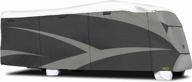 protect your class c motorhome with adco 34812 designer series gray/white 20' 1" - 23' dupont tyvek cover logo