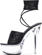 сексуальные стеганые туфли на прозрачной платформе и высоком каблуке со шнуровкой для женщин от cape robbin - максимизируйте свою игру стиля! логотип