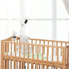 img 1 attached to 📹 Flexible Long Gooseneck Arm Baby Monitor Mount - Compatible with Nooie Baby Monitor and Nooie Pet Camera Indoor - 15.7 inches - Crib Baby Camera Stand - No Tools Required