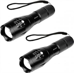 img 4 attached to 2-Pack Zoomable LED Tactical Flashlights With High Lumens And Single Mode For Military, Camping, Outdoor, And Emergency Use