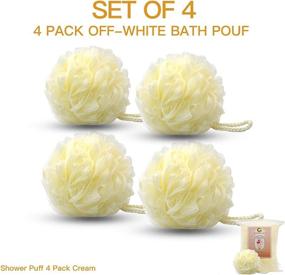 img 3 attached to CROVIN Shower Puff（Set Exfoliating Scrubber