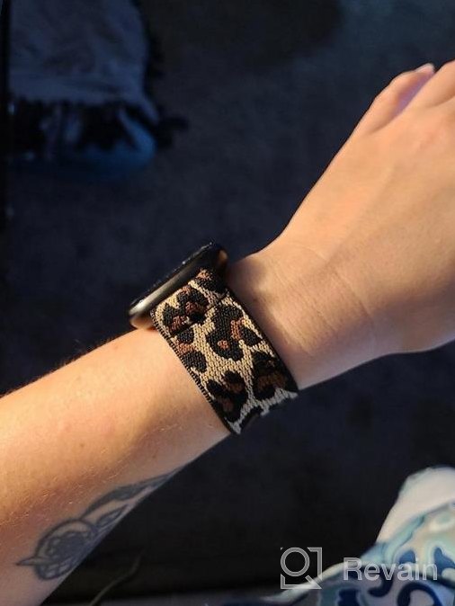 img 1 attached to Fitbit Versa 3 Smartwatch Replacement Band: TOYOUTHS Elastic Nylon Fabric Strap For Women & Men review by Aaron Vazquez