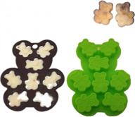 keepingcoox gummy bear molds for kids, bigger &amp; wider, набор из 2, teddy bear fondant / gum paste / cake, candy, sweets, chocolate силиконовые формы и лотки для кубиков льда логотип